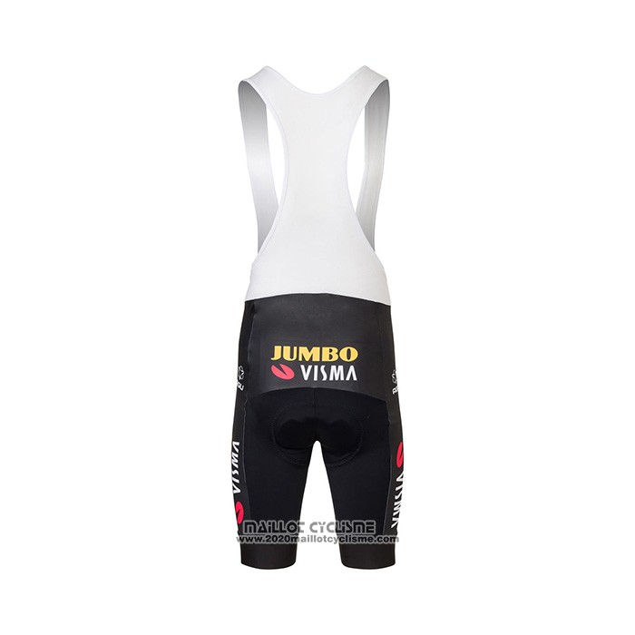 2022 Maillot Cyclisme Jumbo Visma Noir Jaune Rouge Manches Courtes et Cuissard
